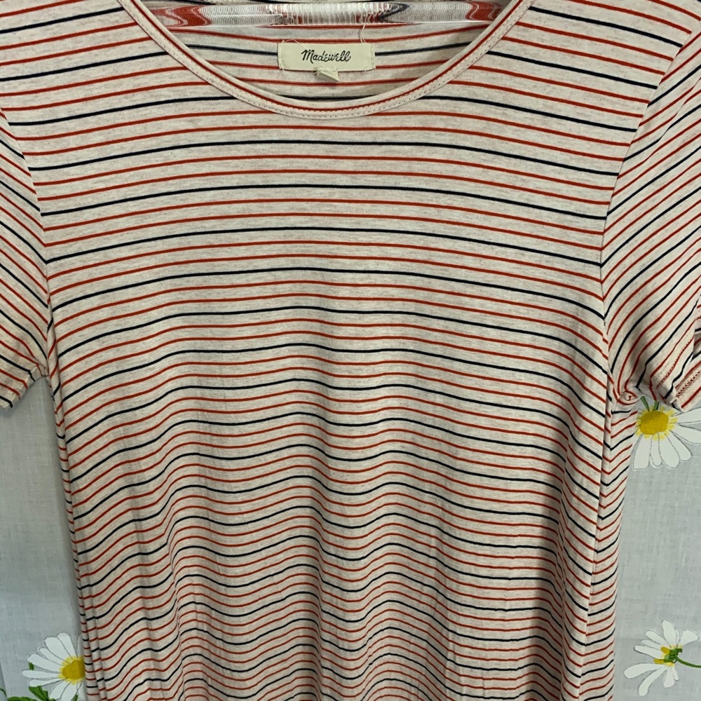 Madewell black and red striped T-shirt dress - Picture 6 of 6